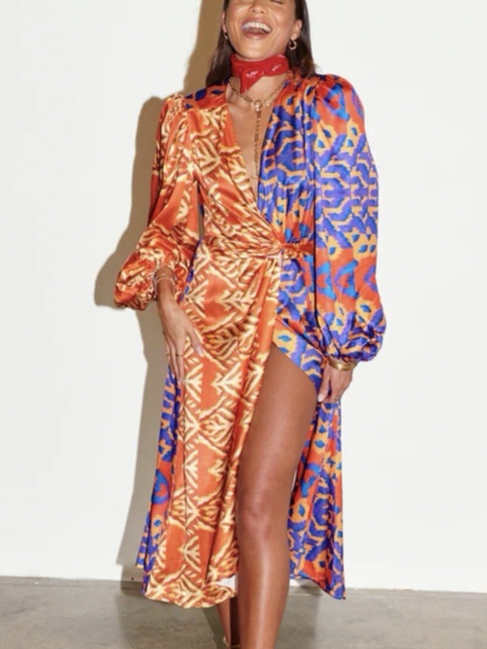 Never Full Dressed Aztec print tie dress